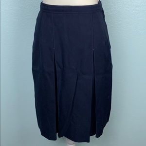 Vintage Dennis Uniform Pleated Skirt Blue 16PE